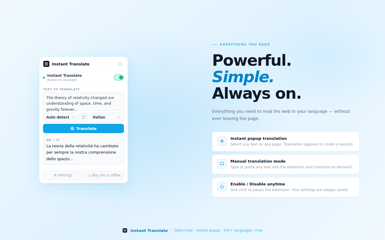 Instant Translate screenshot 5 - Translation in action